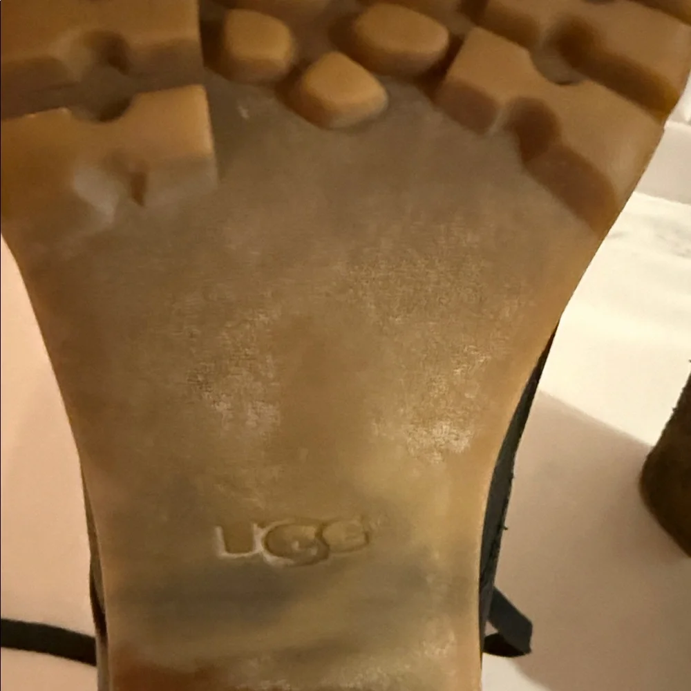 UGG Black and Brown Lace-Up Boots - Picture 2 of 4